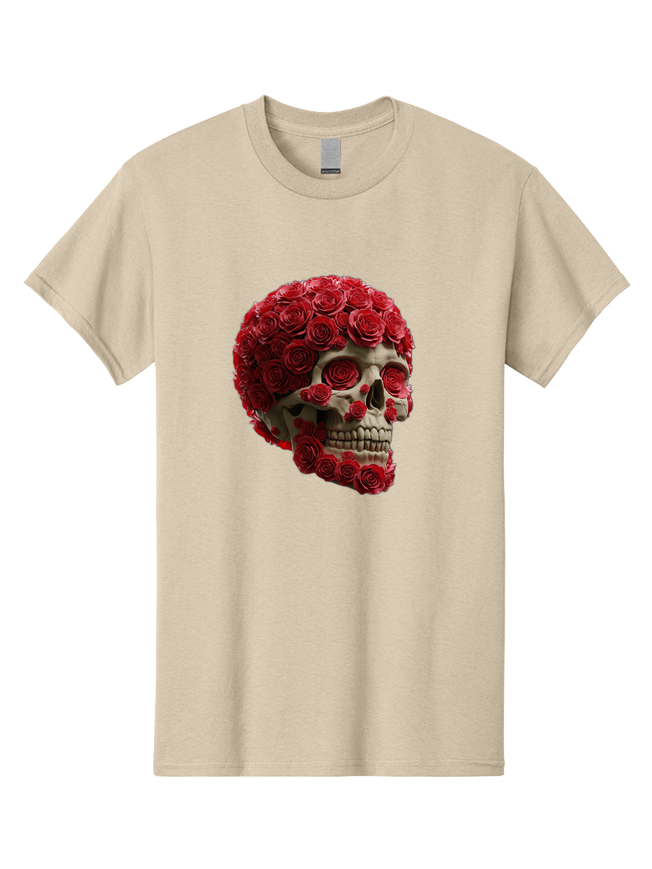 Skull-With-Red-Roses Men'S Graphic Tee, 100% Cotton, Comfortable Casual Summer Wear, Machine Washable, Vintage Camera, Old Camera, Antique Camera, Black Camera, Classic Photography, Photography Equipment, Nostalgic Device, Film Camera, Ban489
