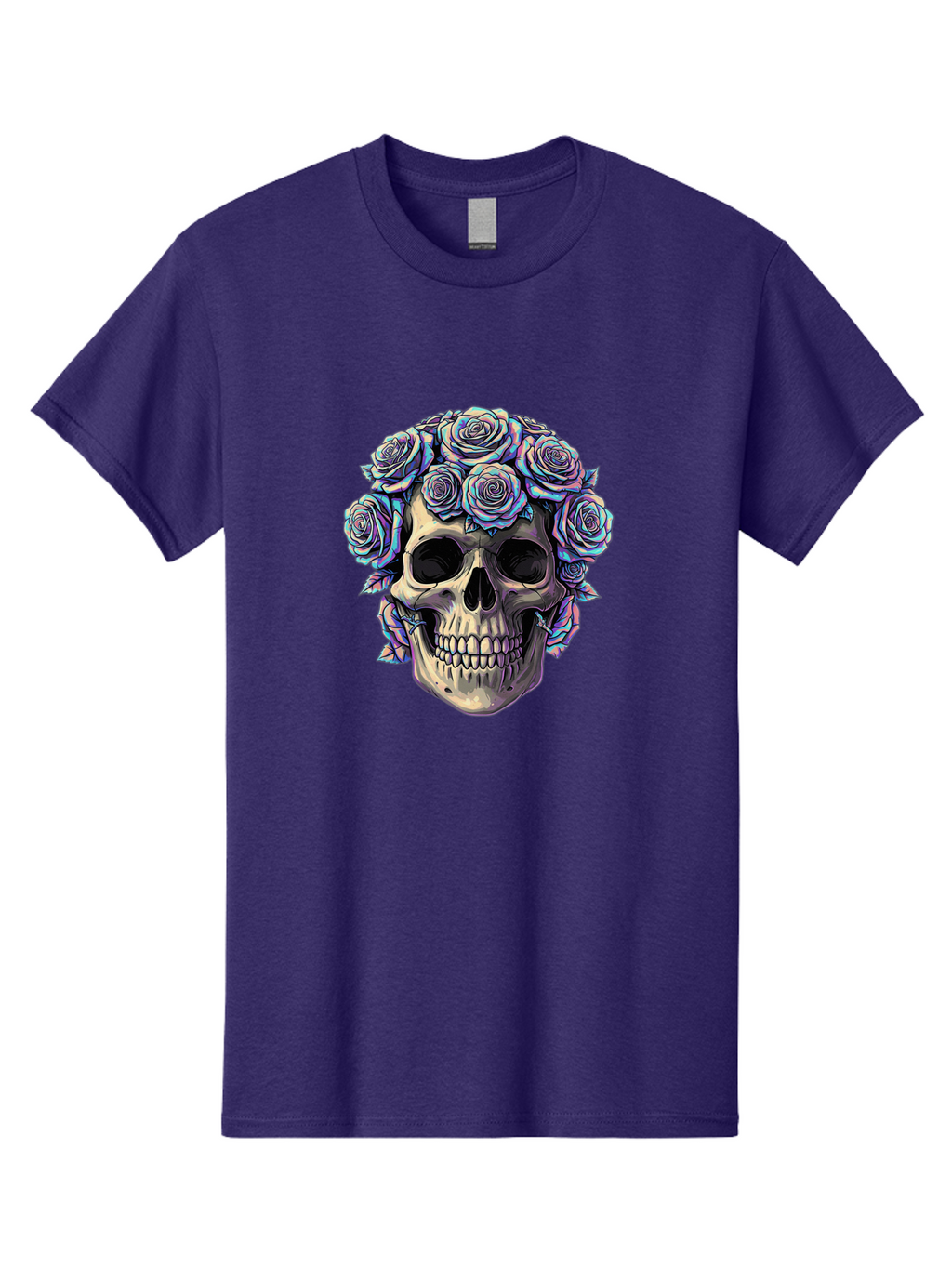 Skull-With-Roses-1 Men'S Graphic Tee, 100% Cotton, Comfortable Casual Summer Wear, Machine Washable, Vintage Camera, Old Camera, Antique Camera, Black Camera, Classic Photography, Photography Equipment, Nostalgic Device, Film Camera, Ban490