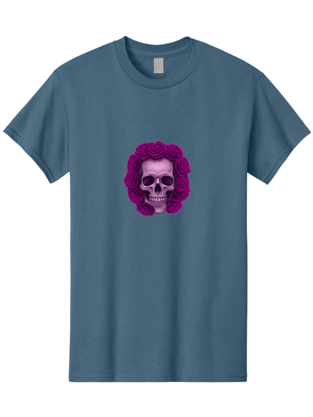 Skull-With-Roses-2 Men'S Graphic Tee, 100% Cotton, Comfortable Casual Summer Wear, Machine Washable, Vintage Camera, Old Camera, Antique Camera, Black Camera, Classic Photography, Photography Equipment, Nostalgic Device, Film Camera, Ban491