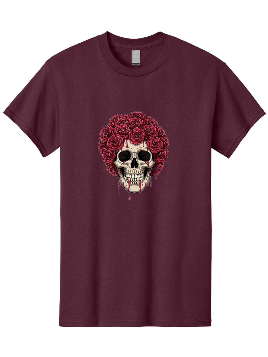 Skull-With-Roses-3 Men'S Graphic Tee, 100% Cotton, Comfortable Casual Summer Wear, Machine Washable, Vintage Camera, Old Camera, Antique Camera, Black Camera, Classic Photography, Photography Equipment, Nostalgic Device, Film Camera, Ban492