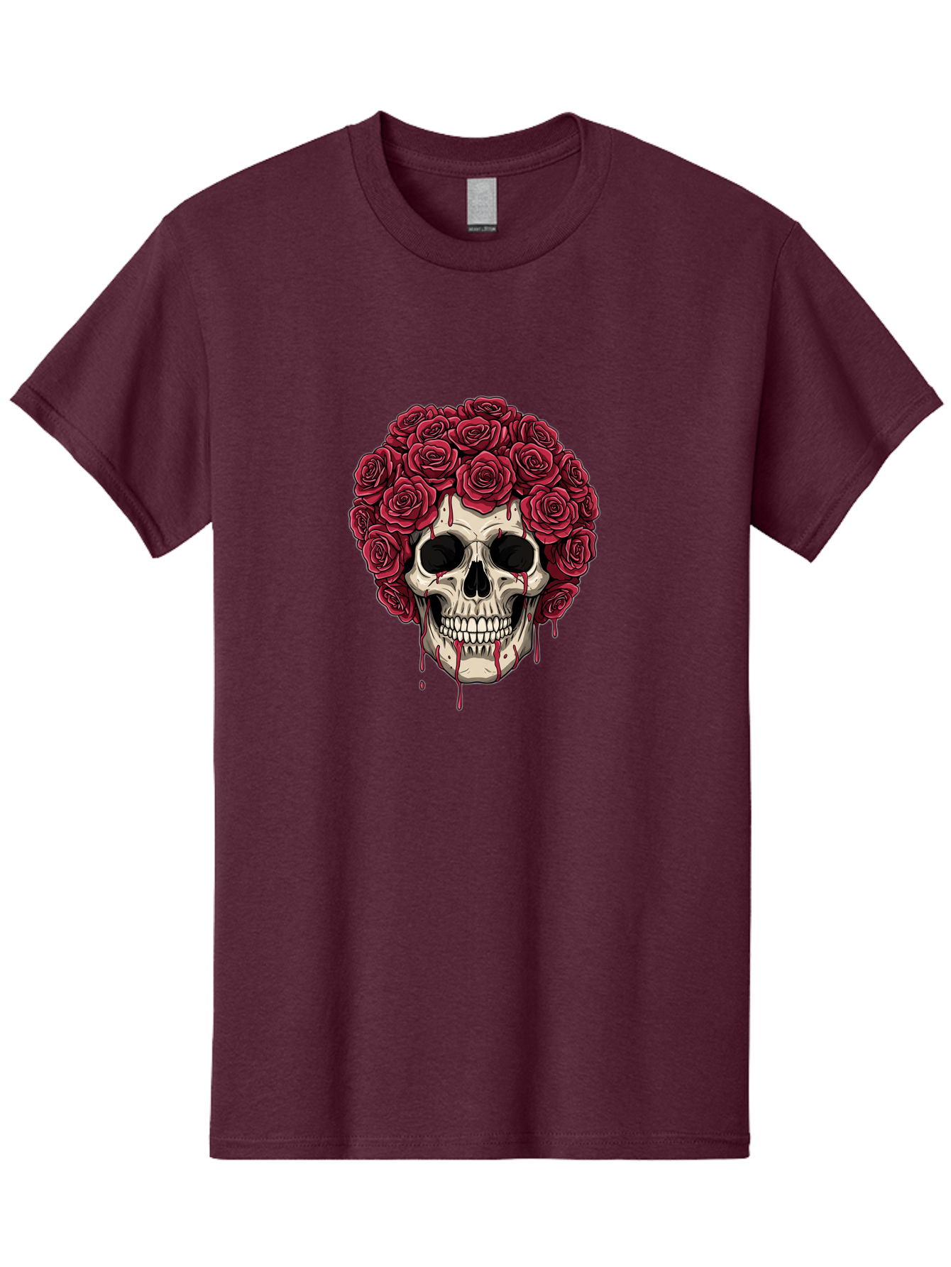 Skull-With-Roses-3 Men'S Graphic Tee, 100% Cotton, Comfortable Casual Summer Wear, Machine Washable, Vintage Camera, Old Camera, Antique Camera, Black Camera, Classic Photography, Photography Equipment, Nostalgic Device, Film Camera, Ban492