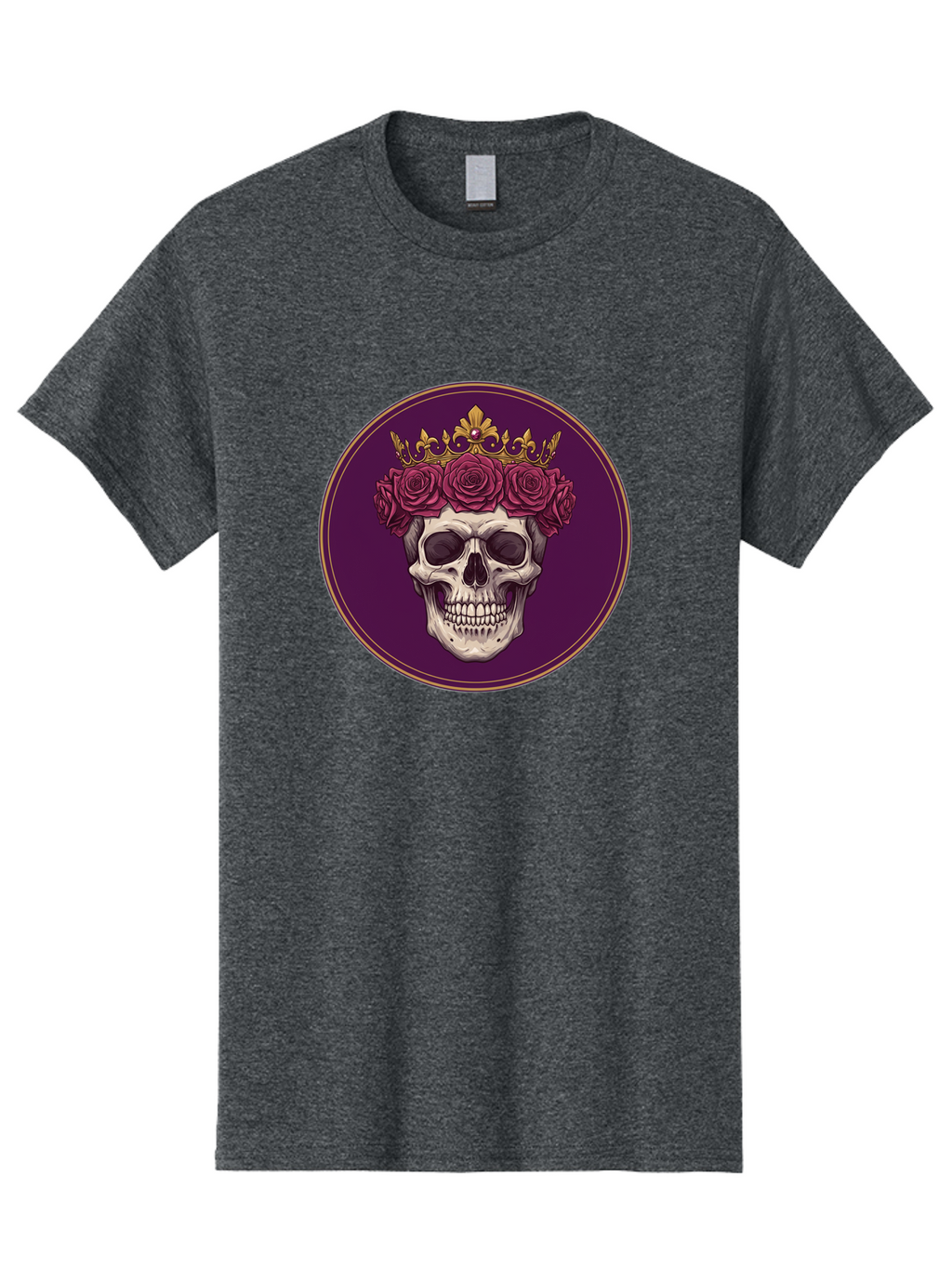Skull-With-Roses-And-Crown Men'S Graphic Tee, 100% Cotton, Comfortable Casual Summer Wear, Machine Washable, Vintage Camera, Old Camera, Antique Camera, Black Camera, Classic Photography, Photography Equipment, Nostalgic Device, Film Camera, Ban495