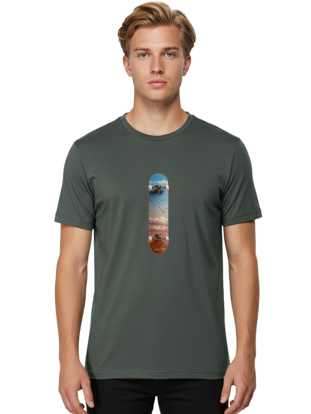 Sky-Skateboard Men'S Graphic Tee, 100% Cotton, Comfortable Casual Summer Wear, Machine Washable, Vintage Camera, Old Camera, Antique Camera, Black Camera, Classic Photography, Photography Equipment, Nostalgic Device, Film Camera, Camera Art Ban497