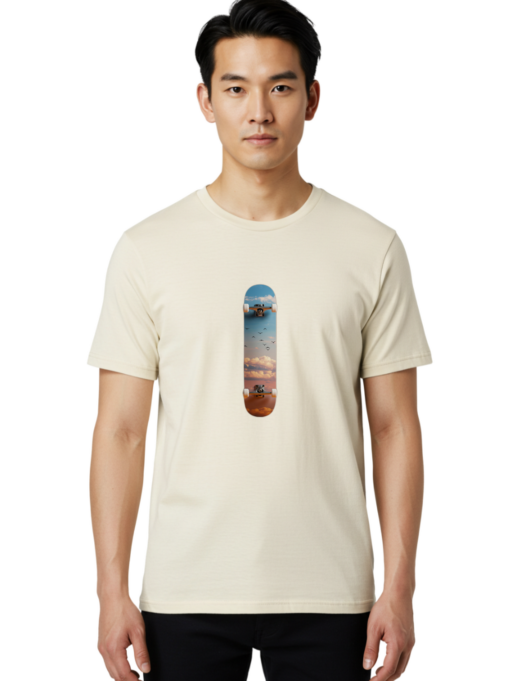 Sky-Skateboard Men'S Graphic Tee, 100% Cotton, Comfortable Casual Summer Wear, Machine Washable, Vintage Camera, Old Camera, Antique Camera, Black Camera, Classic Photography, Photography Equipment, Nostalgic Device, Film Camera, Camera Art Ban497