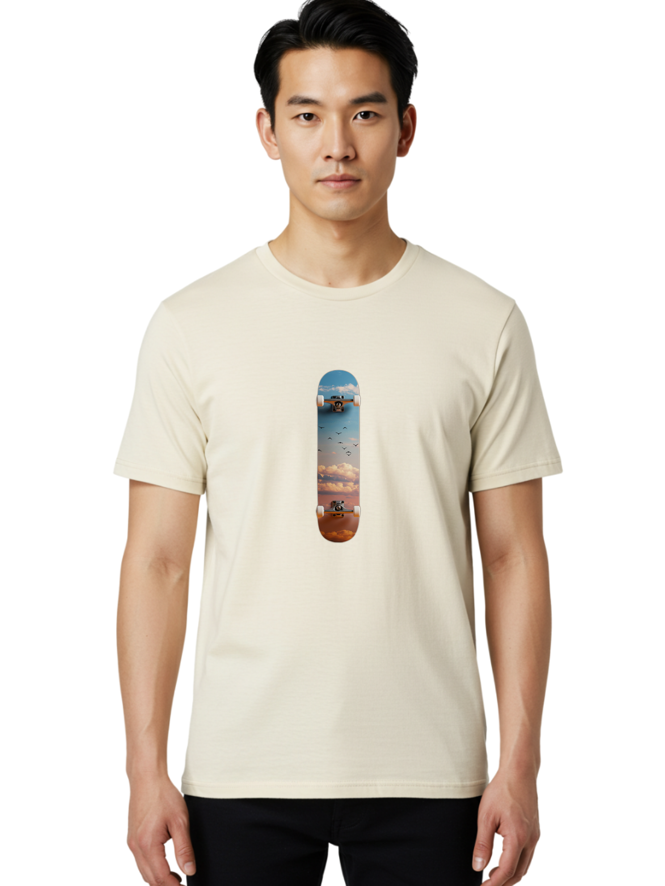 Sky-Skateboard Men'S Graphic Tee, 100% Cotton, Comfortable Casual Summer Wear, Machine Washable, Vintage Camera, Old Camera, Antique Camera, Black Camera, Classic Photography, Photography Equipment, Nostalgic Device, Film Camera, Camera Art Ban497