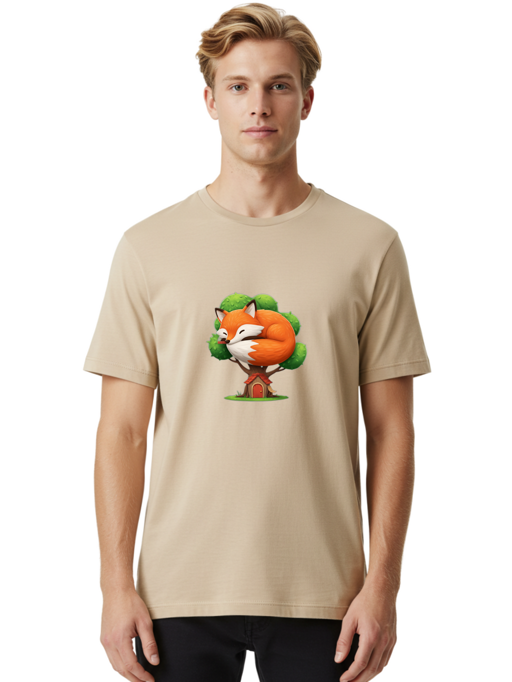 Sleeping-Fox-Treehouse Men'S Graphic Tee, 100% Cotton, Comfortable Casual Summer Wear, Machine Washable, Vintage Camera, Old Camera, Antique Camera, Black Camera, Classic Photography, Photography Equipment, Nostalgic Device, Film Camera, Ban501