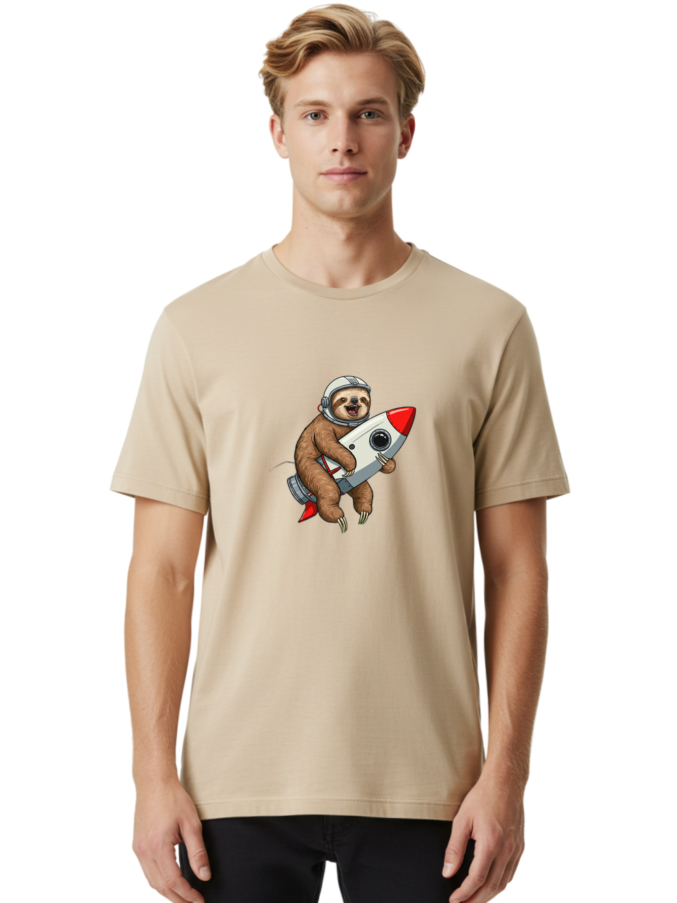 Sloth-Astronaut Men'S Graphic Tee, 100% Cotton, Comfortable Casual Summer Wear, Machine Washable, Vintage Camera, Old Camera, Antique Camera, Black Camera, Classic Photography, Photography Equipment, Nostalgic Device, Film Camera, Camera Art Ban508
