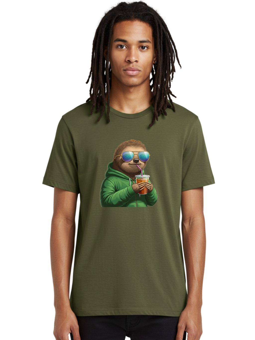 Sloth-Drinking-Iced-Tea Men'S Graphic Tee, 100% Cotton, Comfortable Casual Summer Wear, Machine Washable, Vintage Camera, Old Camera, Antique Camera, Black Camera, Classic Photography, Photography Equipment, Nostalgic Device, Film Camera, Ban509