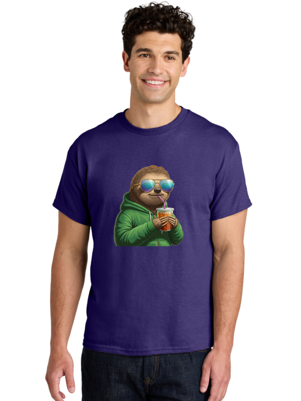 Sloth-Drinking-Iced-Tea Men'S Graphic Tee, 100% Cotton, Comfortable Casual Summer Wear, Machine Washable, Vintage Camera, Old Camera, Antique Camera, Black Camera, Classic Photography, Photography Equipment, Nostalgic Device, Film Camera, Ban509