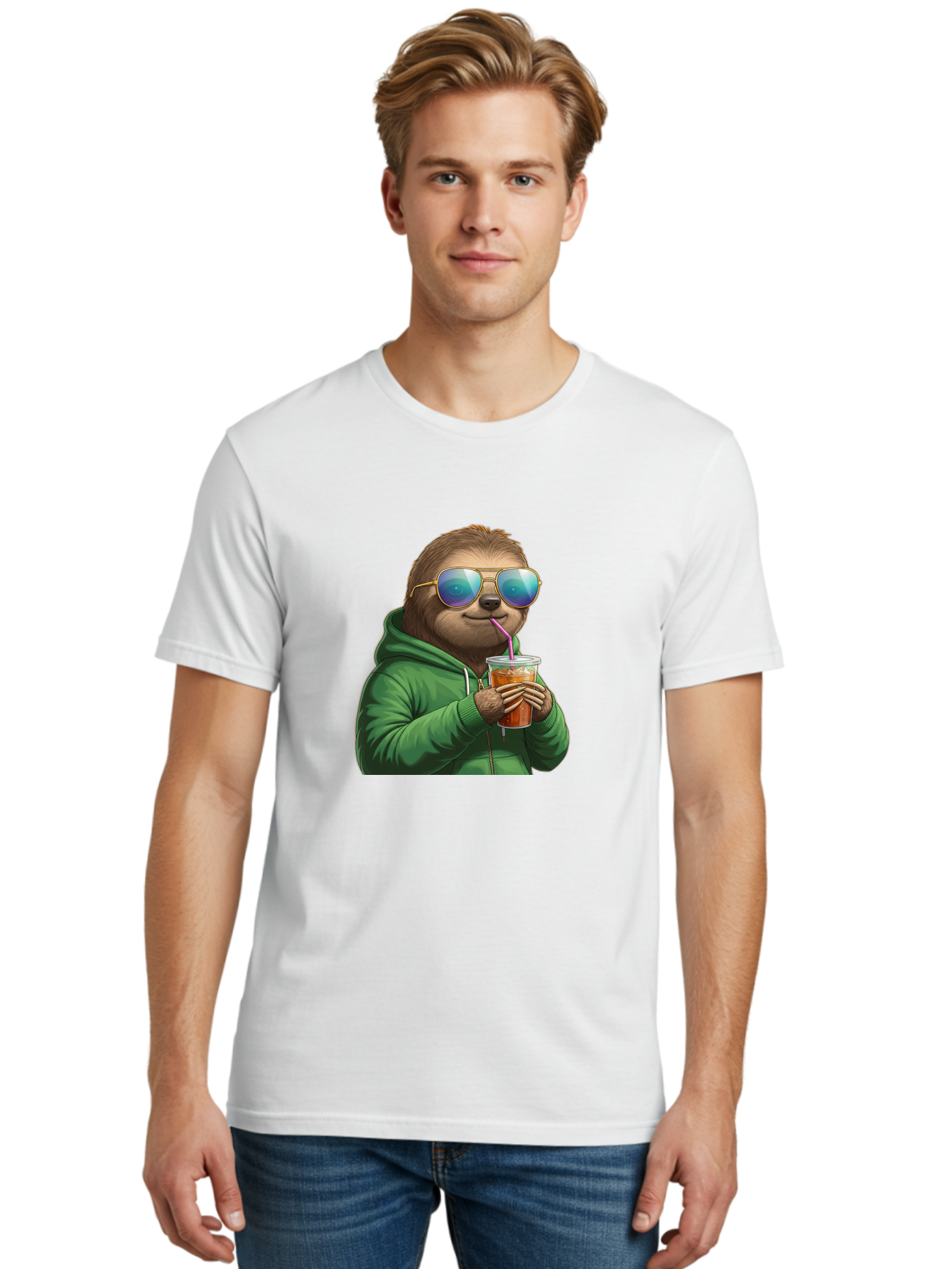 Sloth-Drinking-Iced-Tea Men'S Graphic Tee, 100% Cotton, Comfortable Casual Summer Wear, Machine Washable, Vintage Camera, Old Camera, Antique Camera, Black Camera, Classic Photography, Photography Equipment, Nostalgic Device, Film Camera, Ban509