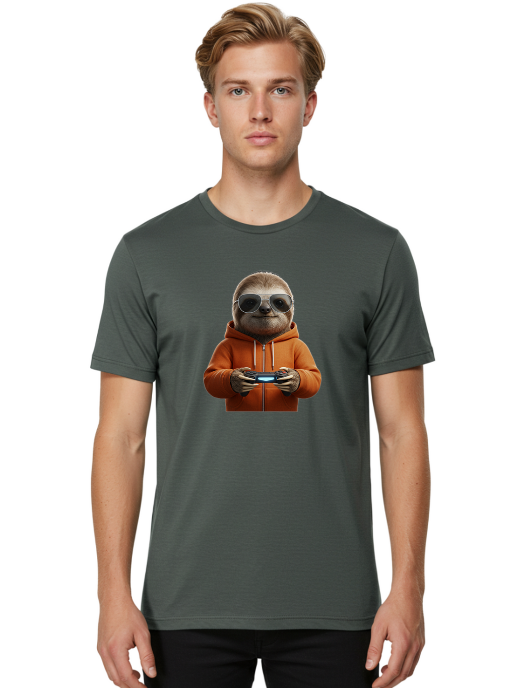 Sloth-Gamer Men'S Graphic Tee, 100% Cotton, Comfortable Casual Summer Wear, Machine Washable, Vintage Camera, Old Camera, Antique Camera, Black Camera, Classic Photography, Photography Equipment, Nostalgic Device, Film Camera, Camera Art Ban510