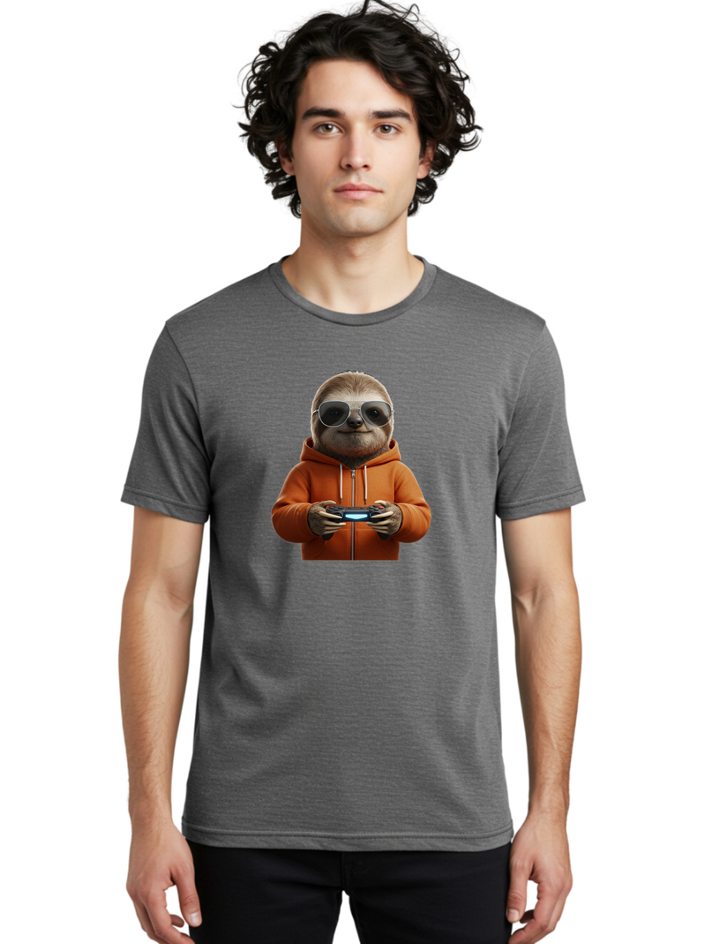 Sloth-Gamer Men'S Graphic Tee, 100% Cotton, Comfortable Casual Summer Wear, Machine Washable, Vintage Camera, Old Camera, Antique Camera, Black Camera, Classic Photography, Photography Equipment, Nostalgic Device, Film Camera, Camera Art Ban510