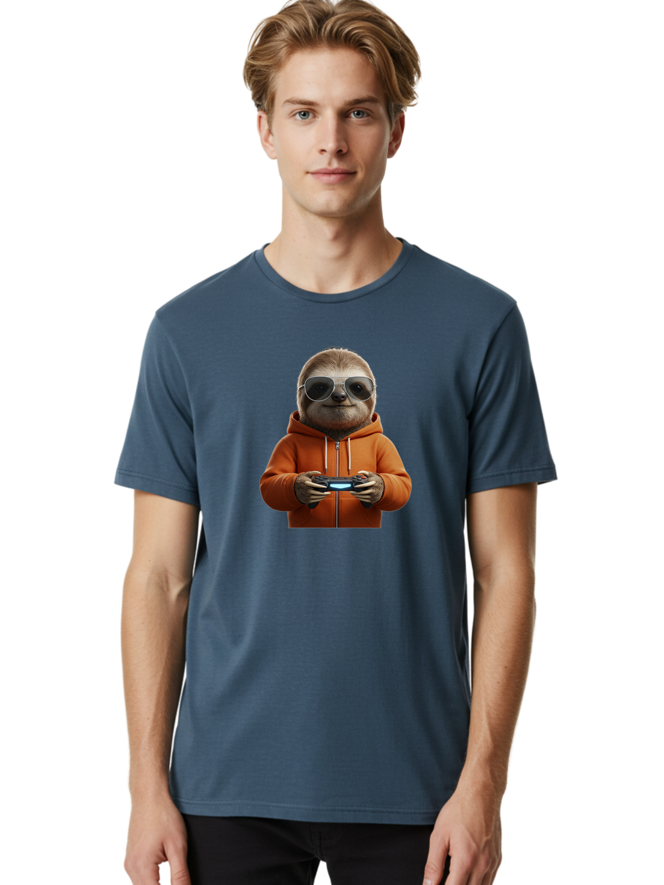 Sloth-Gamer Men'S Graphic Tee, 100% Cotton, Comfortable Casual Summer Wear, Machine Washable, Vintage Camera, Old Camera, Antique Camera, Black Camera, Classic Photography, Photography Equipment, Nostalgic Device, Film Camera, Camera Art Ban510