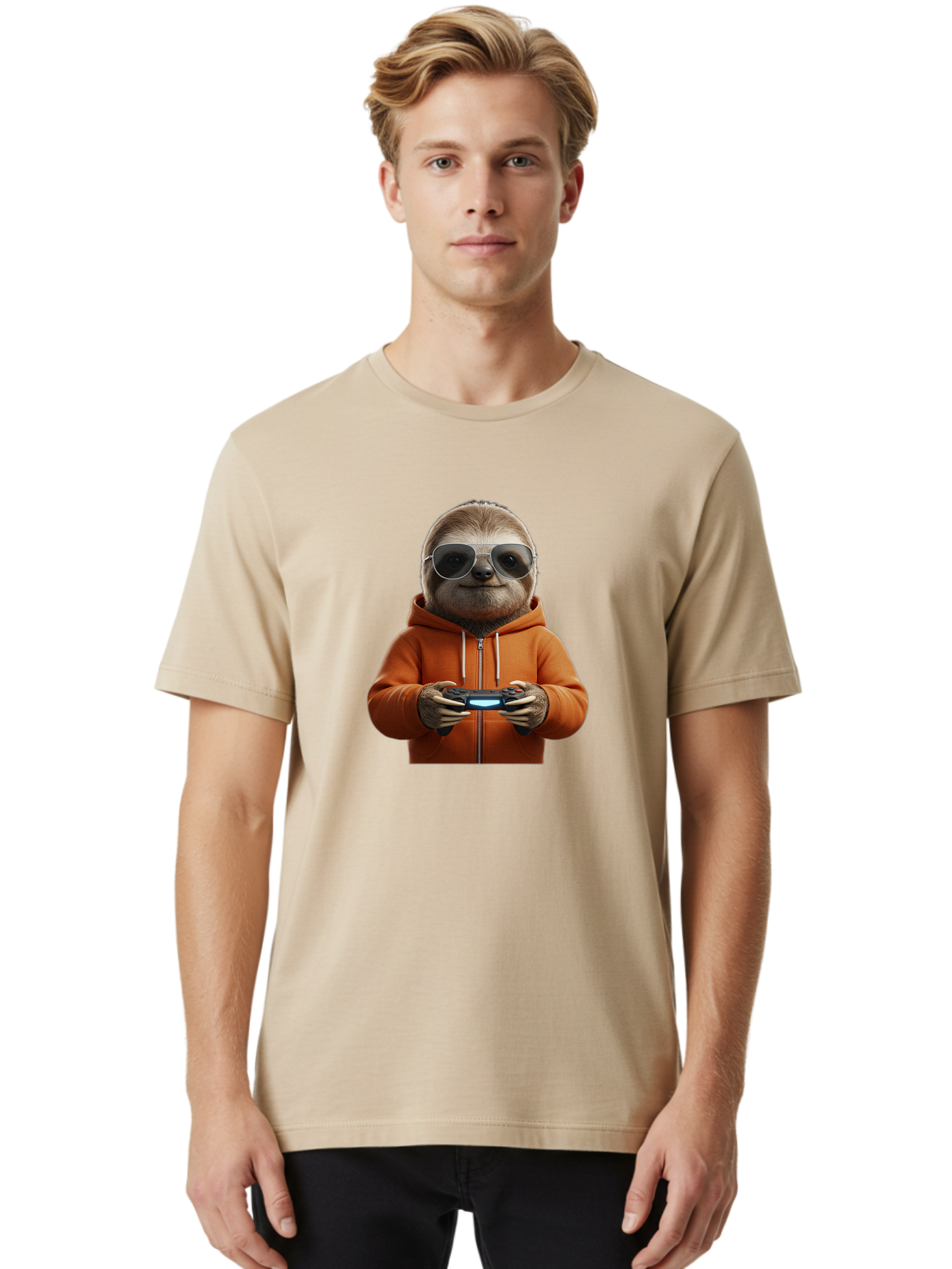 Sloth-Gamer Men'S Graphic Tee, 100% Cotton, Comfortable Casual Summer Wear, Machine Washable, Vintage Camera, Old Camera, Antique Camera, Black Camera, Classic Photography, Photography Equipment, Nostalgic Device, Film Camera, Camera Art Ban510