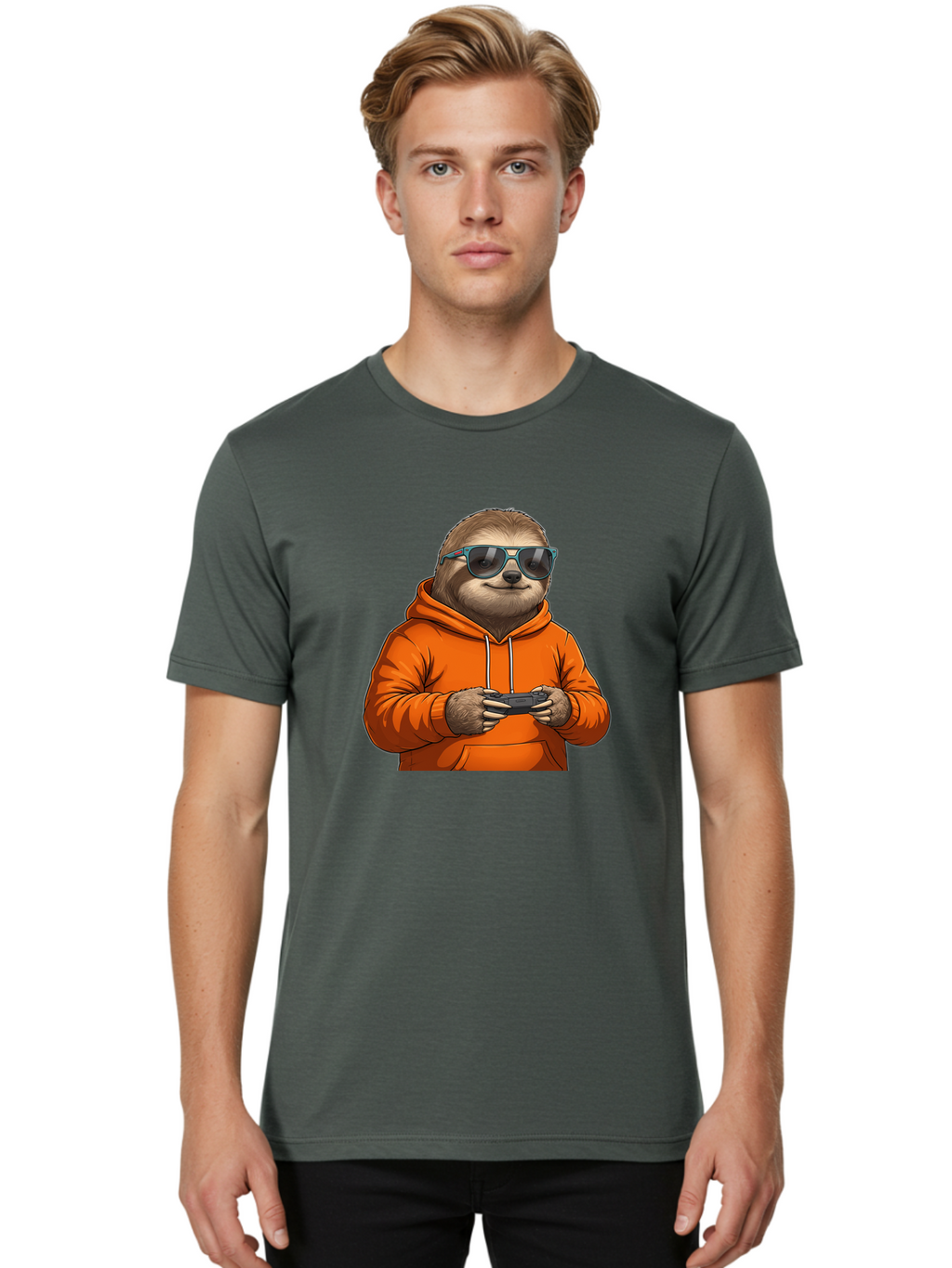 Sloth-Gaming Men'S Graphic Tee, 100% Cotton, Comfortable Casual Summer Wear, Machine Washable, Vintage Camera, Old Camera, Antique Camera, Black Camera, Classic Photography, Photography Equipment, Nostalgic Device, Film Camera, Camera Art Ban511