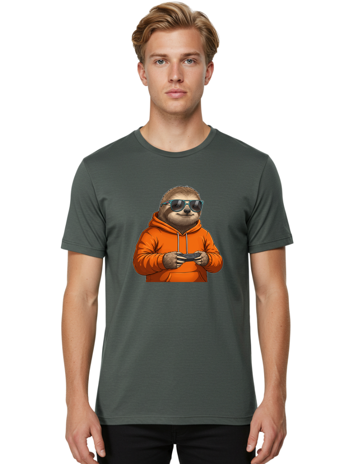 Sloth-Gaming Men'S Graphic Tee, 100% Cotton, Comfortable Casual Summer Wear, Machine Washable, Vintage Camera, Old Camera, Antique Camera, Black Camera, Classic Photography, Photography Equipment, Nostalgic Device, Film Camera, Camera Art Ban511