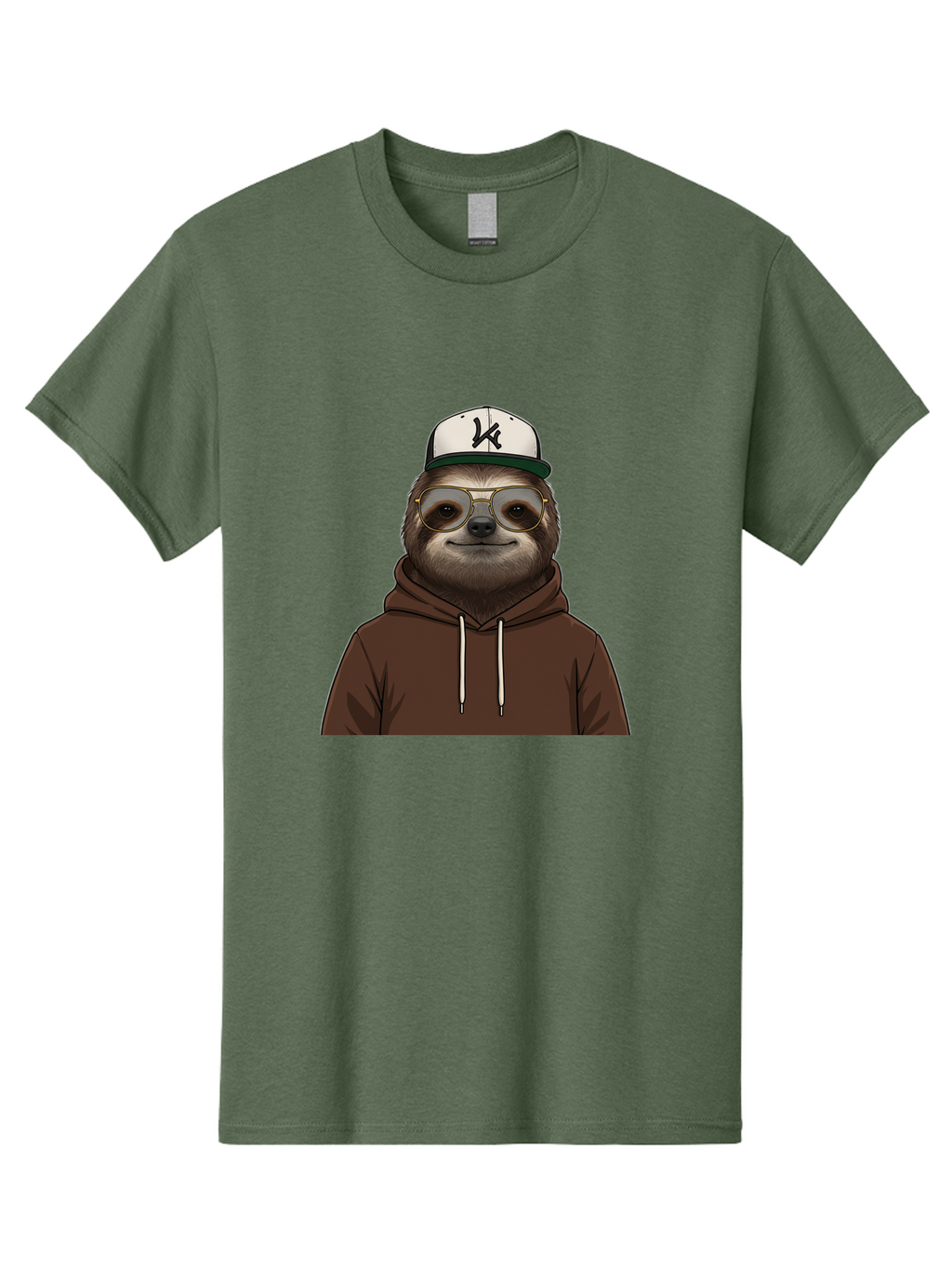 Sloth-In-Baseball-Cap Men'S Graphic Tee, 100% Cotton, Comfortable Casual Summer Wear, Machine Washable, Vintage Camera, Old Camera, Antique Camera, Black Camera, Classic Photography, Photography Equipment, Nostalgic Device, Film Camera, Ban512