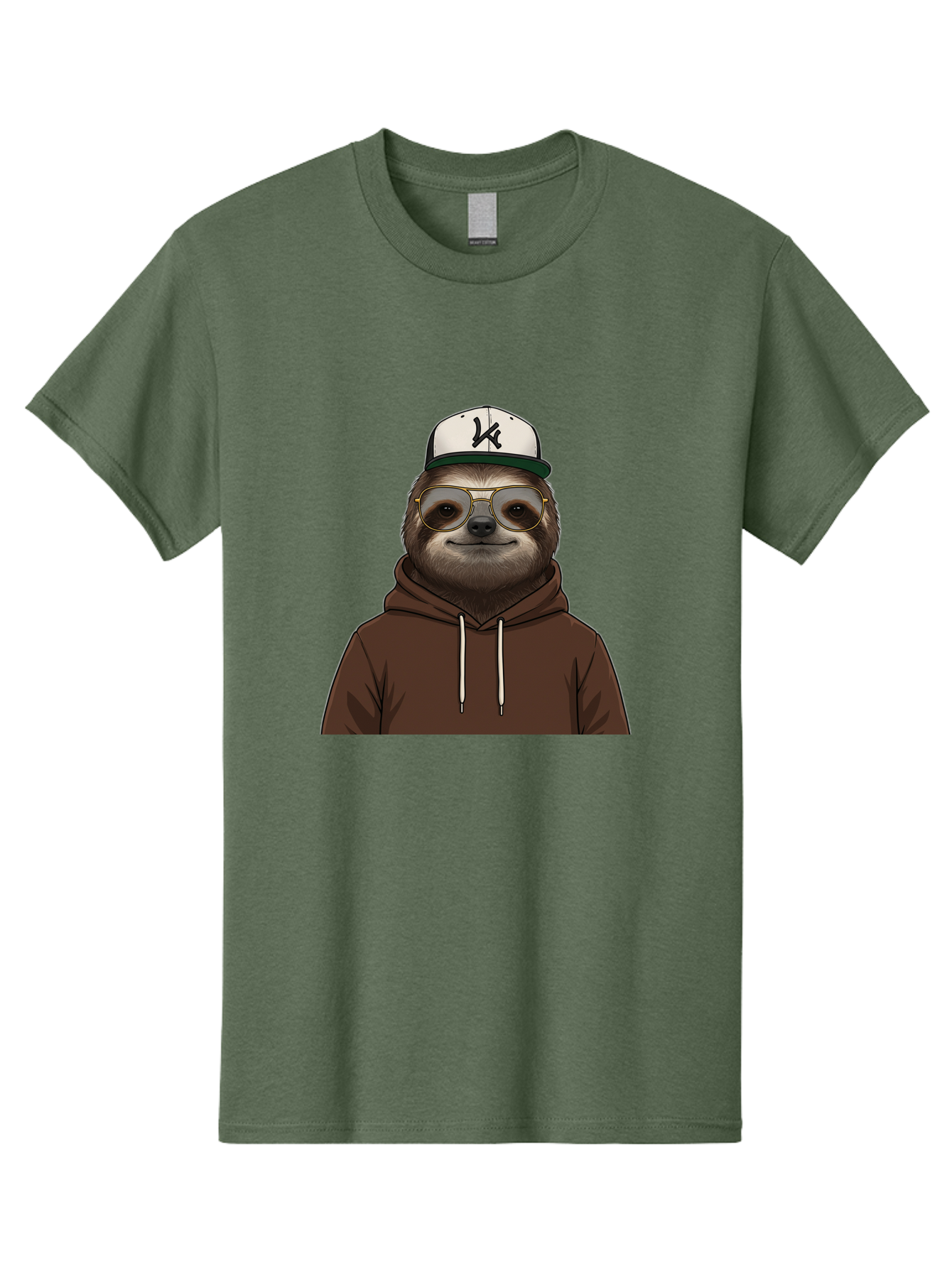 Sloth-In-Baseball-Cap Men'S Graphic Tee, 100% Cotton, Comfortable Casual Summer Wear, Machine Washable, Vintage Camera, Old Camera, Antique Camera, Black Camera, Classic Photography, Photography Equipment, Nostalgic Device, Film Camera, Ban512