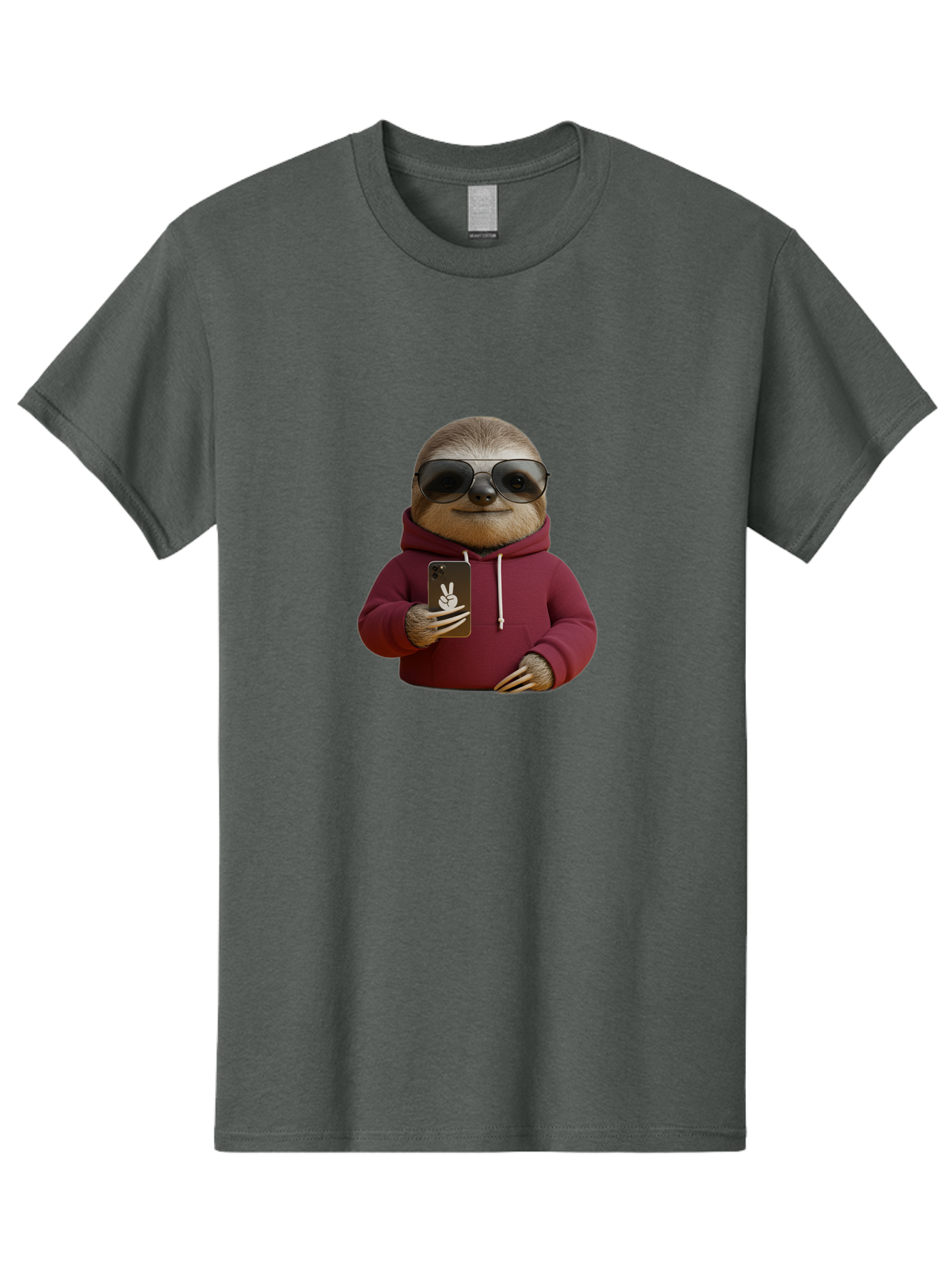 Sloth-In-Hoodie Men'S Graphic Tee, 100% Cotton, Comfortable Casual Summer Wear, Machine Washable, Vintage Camera, Old Camera, Antique Camera, Black Camera, Classic Photography, Photography Equipment, Nostalgic Device, Film Camera, Camera Art Ban513