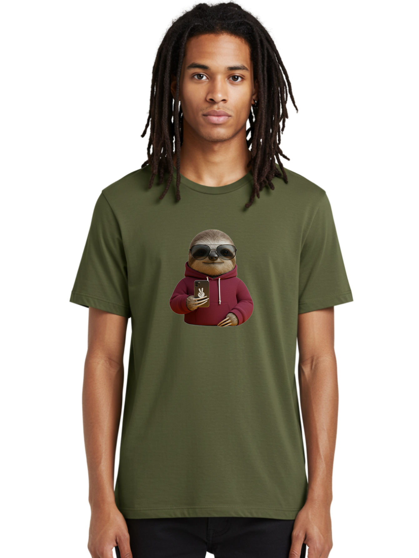 Sloth-In-Hoodie Men'S Graphic Tee, 100% Cotton, Comfortable Casual Summer Wear, Machine Washable, Vintage Camera, Old Camera, Antique Camera, Black Camera, Classic Photography, Photography Equipment, Nostalgic Device, Film Camera, Camera Art Ban513