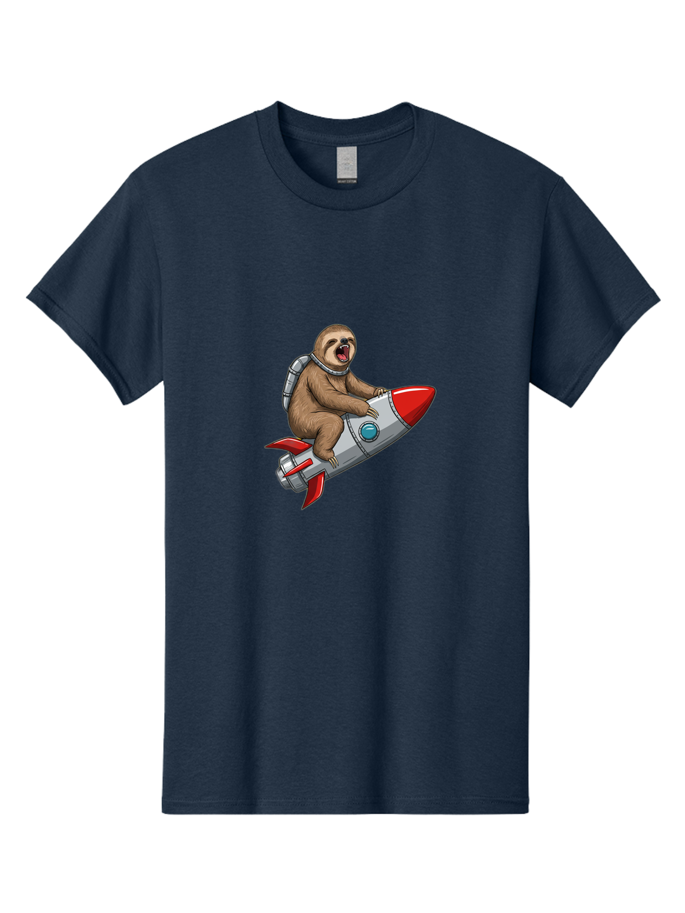 Sloth-On-Rocket-1 Men'S Graphic Tee, 100% Cotton, Comfortable Casual Summer Wear, Machine Washable, Vintage Camera, Old Camera, Antique Camera, Black Camera, Classic Photography, Photography Equipment, Nostalgic Device, Film Camera, Camera Art Ban516