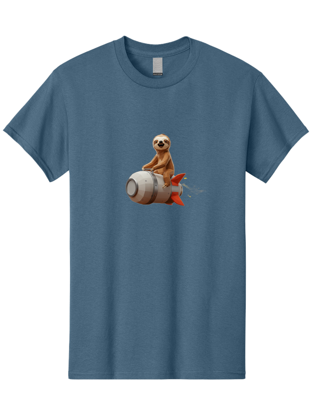 Sloth-On-Rocket-3 Men'S Graphic Tee, 100% Cotton, Comfortable Casual Summer Wear, Machine Washable, Vintage Camera, Old Camera, Antique Camera, Black Camera, Classic Photography, Photography Equipment, Nostalgic Device, Film Camera, Camera Art Ban518