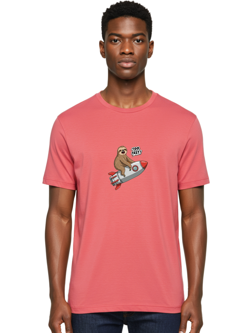 Sloth-On-Rocket-Too-Fast Men'S Graphic Tee, 100% Cotton, Comfortable Casual Summer Wear, Machine Washable, Vintage Camera, Old Camera, Antique Camera, Black Camera, Classic Photography, Photography Equipment, Nostalgic Device, Film Camera, Ban519