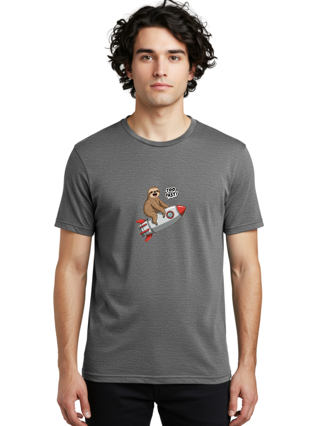 Sloth-On-Rocket-Too-Fast Men'S Graphic Tee, 100% Cotton, Comfortable Casual Summer Wear, Machine Washable, Vintage Camera, Old Camera, Antique Camera, Black Camera, Classic Photography, Photography Equipment, Nostalgic Device, Film Camera, Ban519