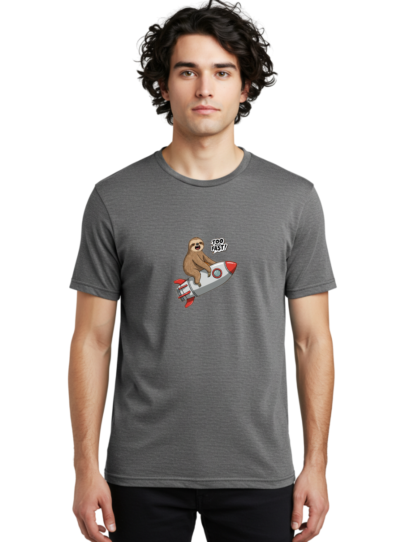 Sloth-On-Rocket-Too-Fast Men'S Graphic Tee, 100% Cotton, Comfortable Casual Summer Wear, Machine Washable, Vintage Camera, Old Camera, Antique Camera, Black Camera, Classic Photography, Photography Equipment, Nostalgic Device, Film Camera, Ban519