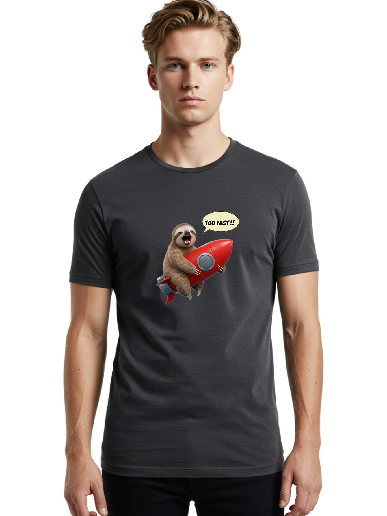 Sloth-On-Rocket Men'S Graphic Tee, 100% Cotton, Comfortable Casual Summer Wear, Machine Washable, Vintage Camera, Old Camera, Antique Camera, Black Camera, Classic Photography, Photography Equipment, Nostalgic Device, Film Camera, Camera Art Ban520