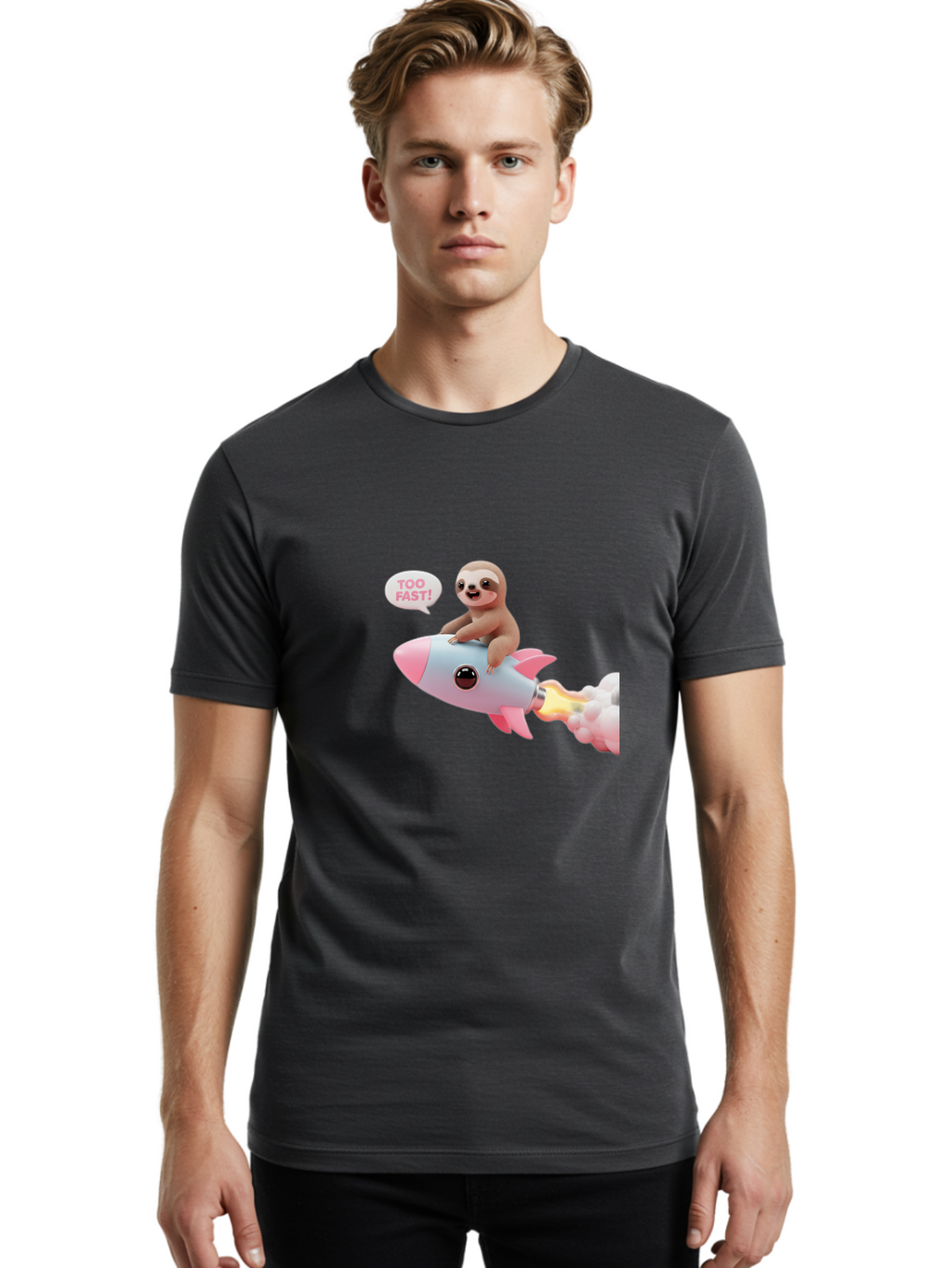 Sloth-Riding-Rocket Men'S Graphic Tee, 100% Cotton, Comfortable Casual Summer Wear, Machine Washable, Vintage Camera, Old Camera, Antique Camera, Black Camera, Classic Photography, Photography Equipment, Nostalgic Device, Film Camera, Ban521