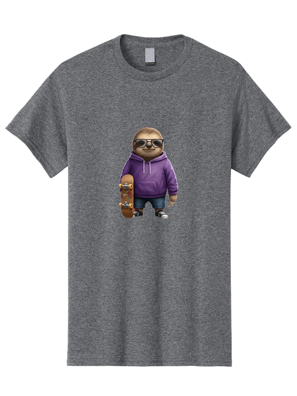 Sloth-With-Skateboard Men'S Graphic Tee, 100% Cotton, Comfortable Casual Summer Wear, Machine Washable, Vintage Camera, Old Camera, Antique Camera, Black Camera, Classic Photography, Photography Equipment, Nostalgic Device, Film Camera, Ban523