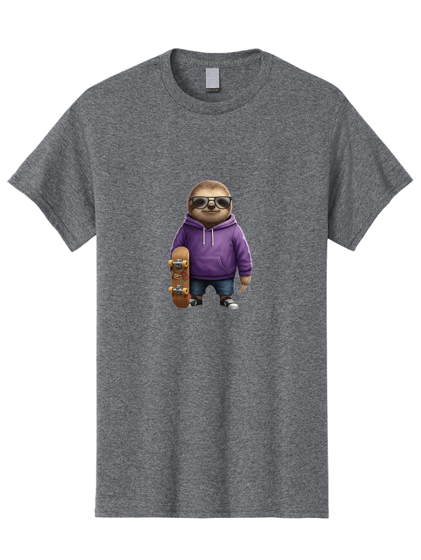 Sloth-With-Skateboard Men'S Graphic Tee, 100% Cotton, Comfortable Casual Summer Wear, Machine Washable, Vintage Camera, Old Camera, Antique Camera, Black Camera, Classic Photography, Photography Equipment, Nostalgic Device, Film Camera, Ban523