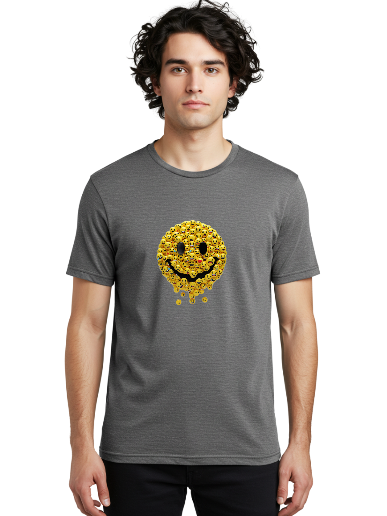 Smile-Emoji Men'S Graphic Tee, 100% Cotton, Comfortable Casual Summer Wear, Machine Washable, Vintage Camera, Old Camera, Antique Camera, Black Camera, Classic Photography, Photography Equipment, Nostalgic Device, Film Camera, Camera Art Ban524