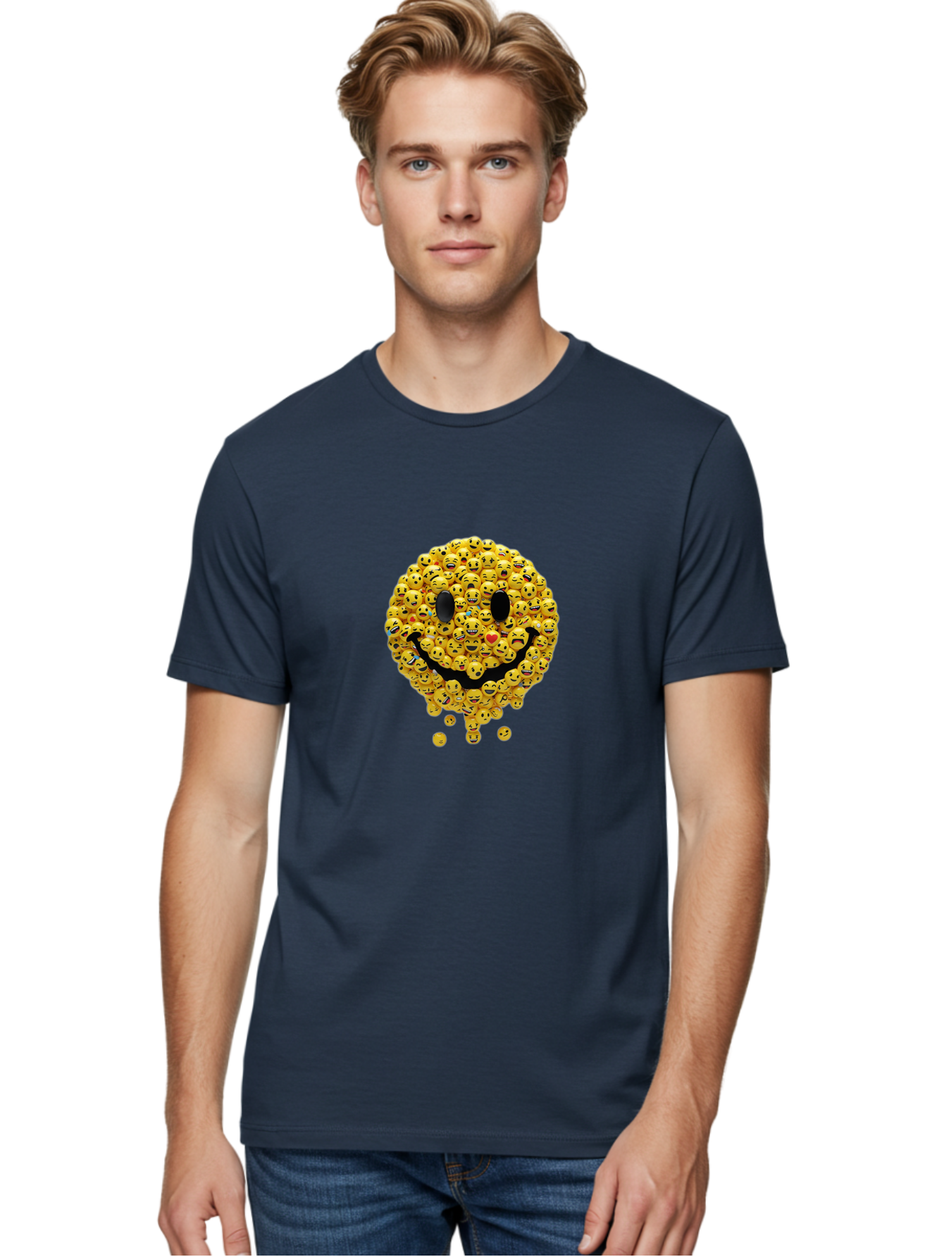 Smile-Emoji Men'S Graphic Tee, 100% Cotton, Comfortable Casual Summer Wear, Machine Washable, Vintage Camera, Old Camera, Antique Camera, Black Camera, Classic Photography, Photography Equipment, Nostalgic Device, Film Camera, Camera Art Ban524