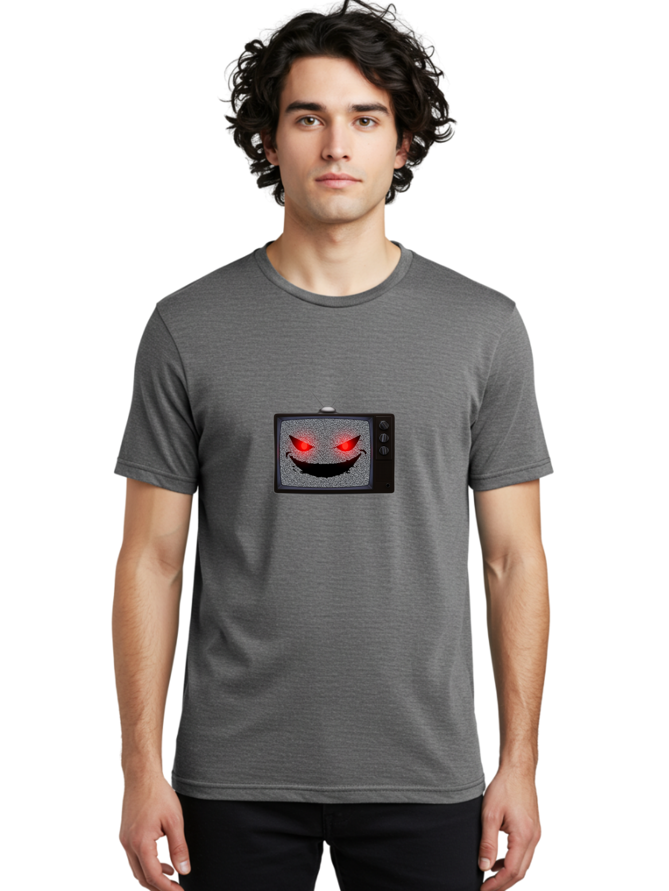 Smiley-Face-Tv Men'S Graphic Tee, 100% Cotton, Comfortable Casual Summer Wear, Machine Washable, Vintage Camera, Old Camera, Antique Camera, Black Camera, Classic Photography, Photography Equipment, Nostalgic Device, Film Camera, Camera Art Ban526