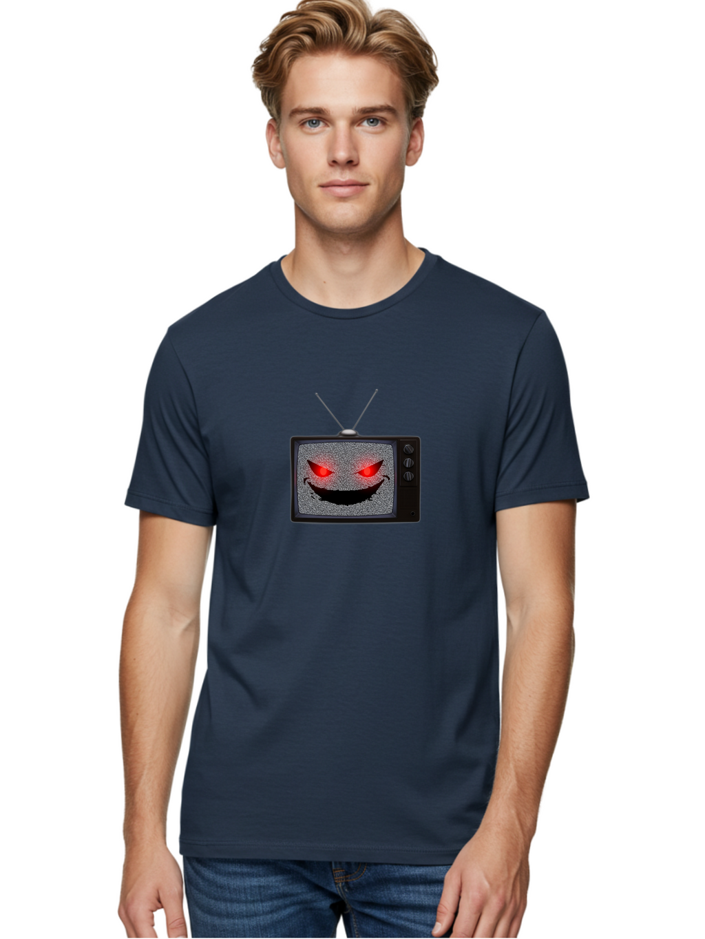 Smiley-Face-Tv Men'S Graphic Tee, 100% Cotton, Comfortable Casual Summer Wear, Machine Washable, Vintage Camera, Old Camera, Antique Camera, Black Camera, Classic Photography, Photography Equipment, Nostalgic Device, Film Camera, Camera Art Ban526