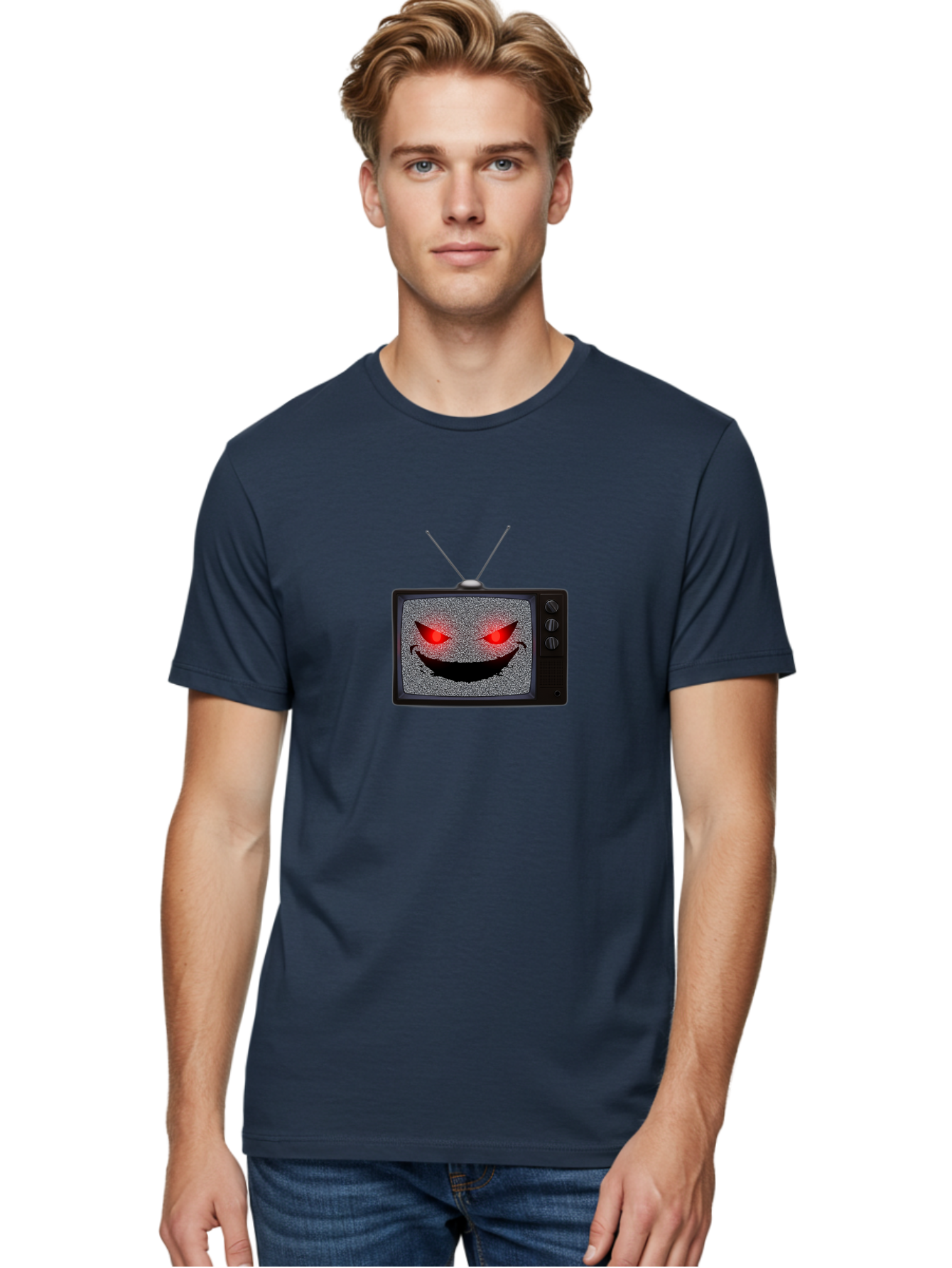 Smiley-Face-Tv Men'S Graphic Tee, 100% Cotton, Comfortable Casual Summer Wear, Machine Washable, Vintage Camera, Old Camera, Antique Camera, Black Camera, Classic Photography, Photography Equipment, Nostalgic Device, Film Camera, Camera Art Ban526