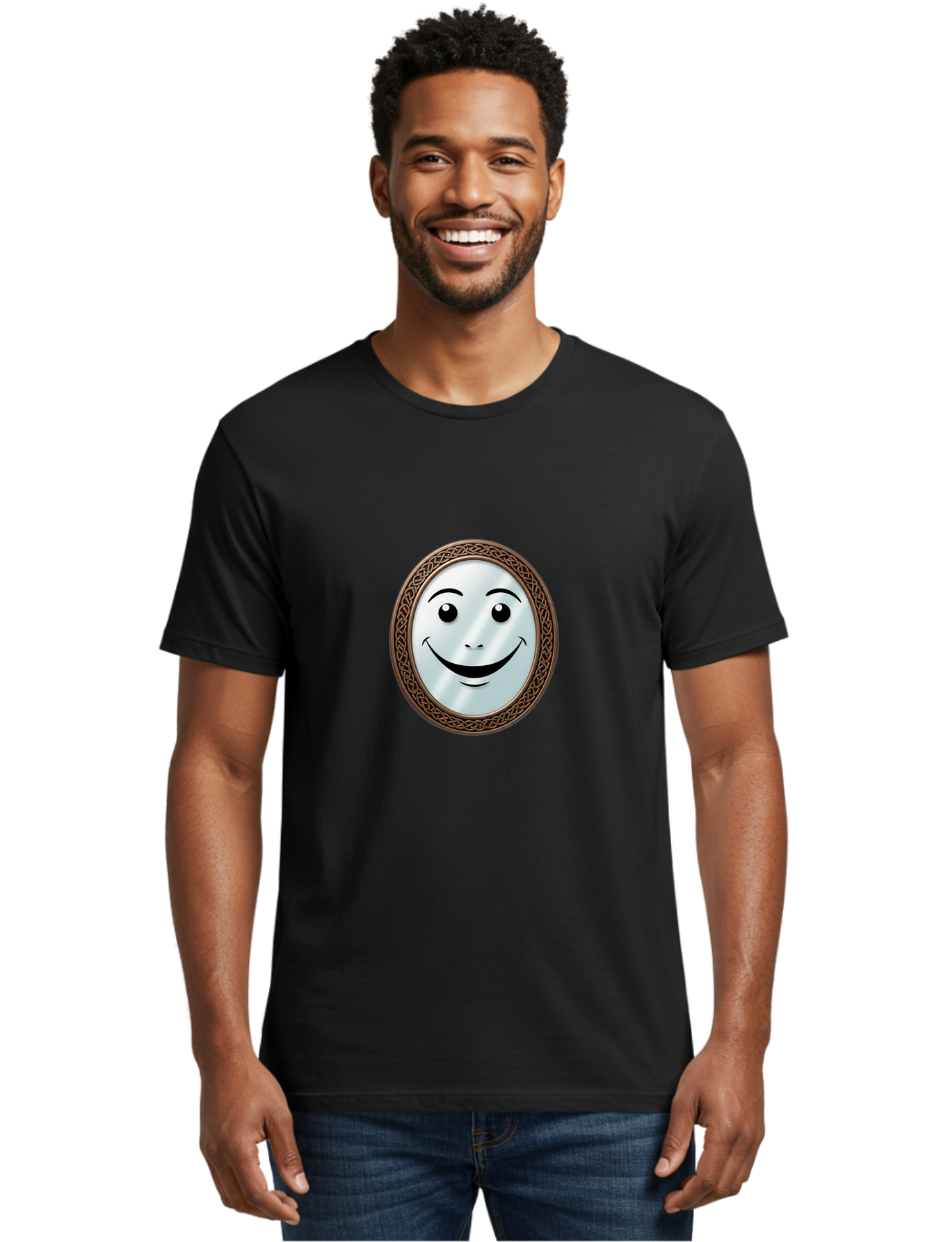 Smiley-Face Men'S Graphic Tee, 100% Cotton, Comfortable Casual Summer Wear, Machine Washable, Vintage Camera, Old Camera, Antique Camera, Black Camera, Classic Photography, Photography Equipment, Nostalgic Device, Film Camera, Camera Art Ban527