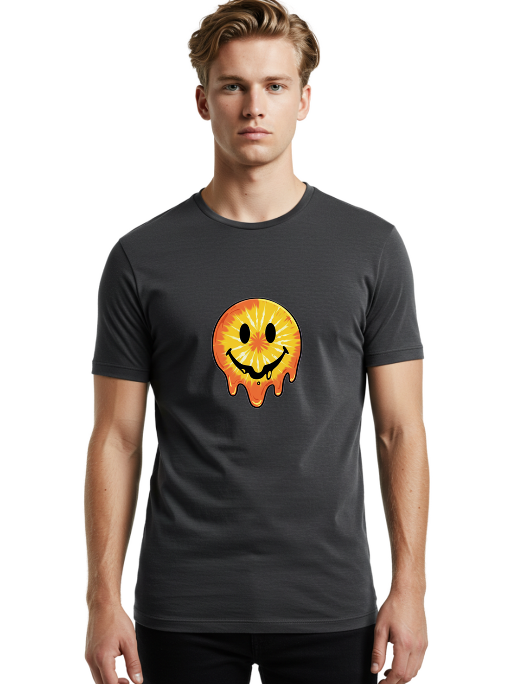 Smiley-Orange-Slice Men'S Graphic Tee, 100% Cotton, Comfortable Casual Summer Wear, Machine Washable, Vintage Camera, Old Camera, Antique Camera, Black Camera, Classic Photography, Photography Equipment, Nostalgic Device, Film Camera, Ban528