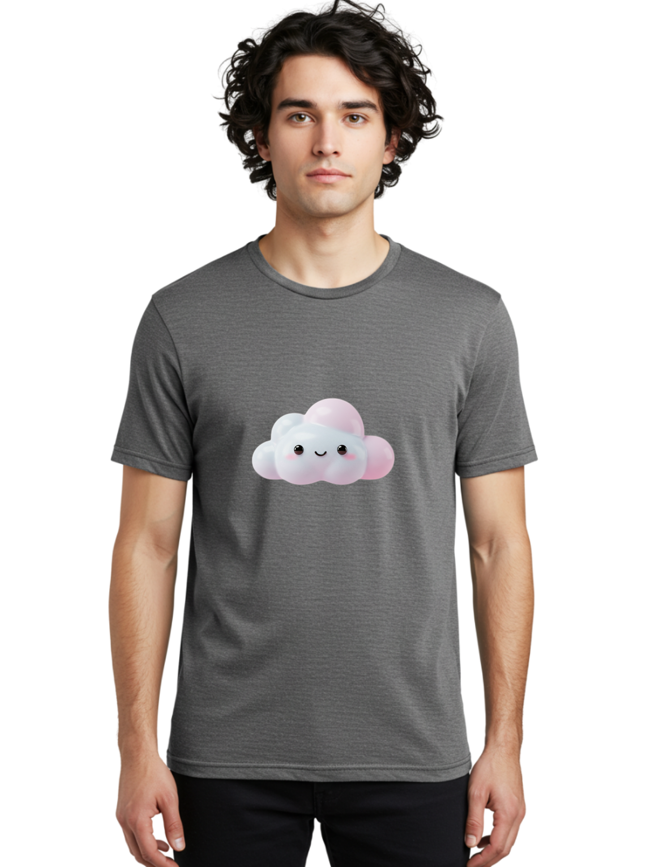 Smiling-Cloud-1 Men'S Graphic Tee, 100% Cotton, Comfortable Casual Summer Wear, Machine Washable, Vintage Camera, Old Camera, Antique Camera, Black Camera, Classic Photography, Photography Equipment, Nostalgic Device, Film Camera, Camera Art Ban532