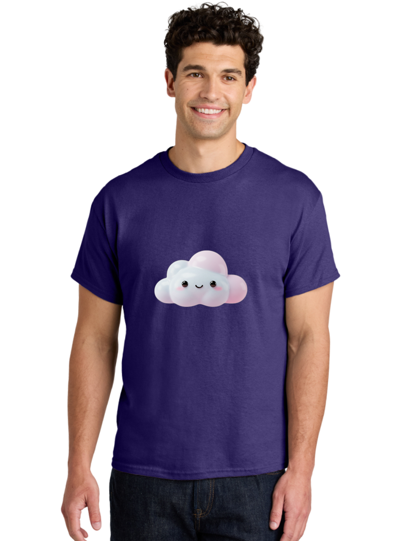 Smiling-Cloud-1 Men'S Graphic Tee, 100% Cotton, Comfortable Casual Summer Wear, Machine Washable, Vintage Camera, Old Camera, Antique Camera, Black Camera, Classic Photography, Photography Equipment, Nostalgic Device, Film Camera, Camera Art Ban532