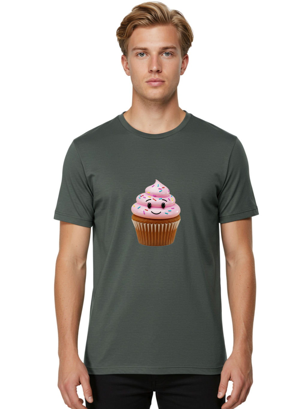Smiling-Cupcake Men'S Graphic Tee, 100% Cotton, Comfortable Casual Summer Wear, Machine Washable, Vintage Camera, Old Camera, Antique Camera, Black Camera, Classic Photography, Photography Equipment, Nostalgic Device, Film Camera, Camera Art Ban534