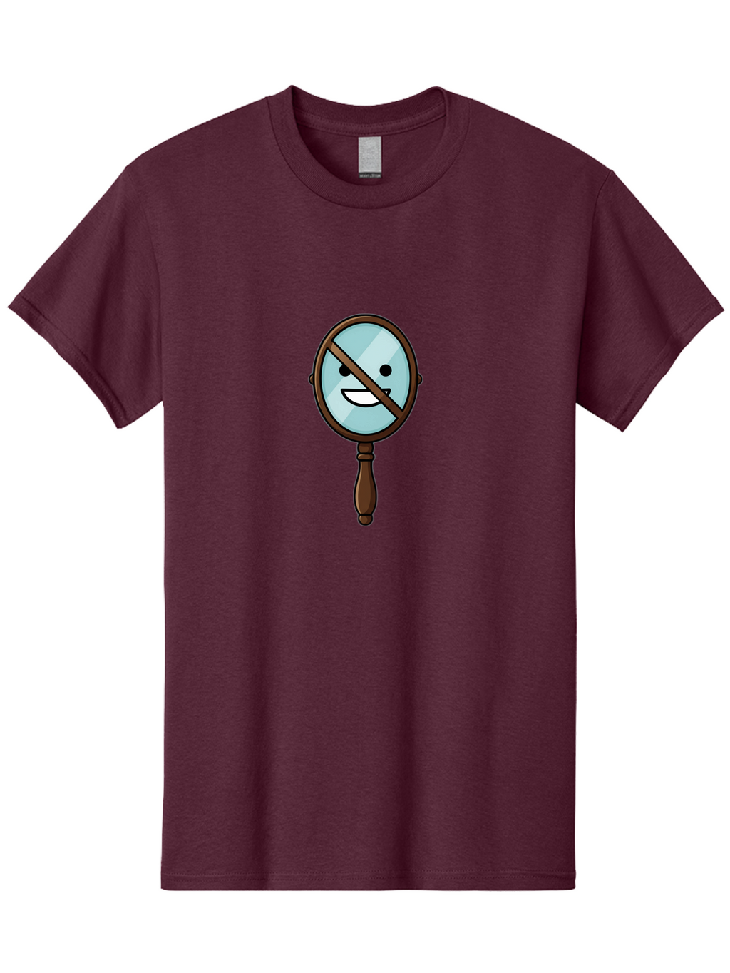 Smiling-Face-On-Hand-Mirror Men'S Graphic Tee, 100% Cotton, Comfortable Casual Summer Wear, Machine Washable, Vintage Camera, Old Camera, Antique Camera, Black Camera, Classic Photography, Photography Equipment, Nostalgic Device, Film Camera, Ban537