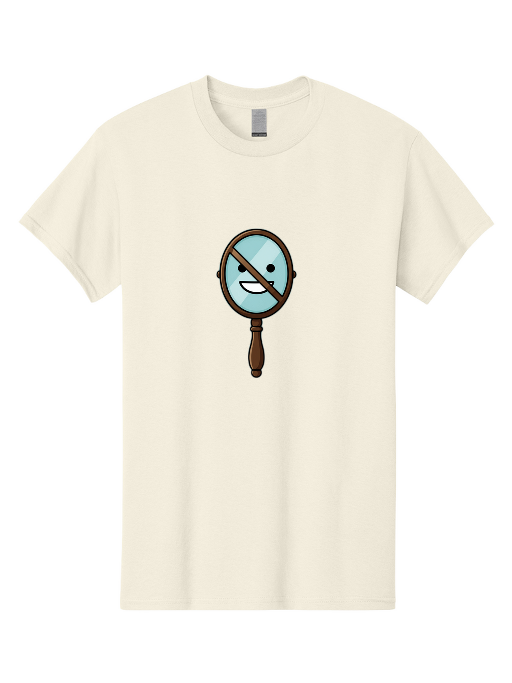 Smiling-Face-On-Hand-Mirror Men'S Graphic Tee, 100% Cotton, Comfortable Casual Summer Wear, Machine Washable, Vintage Camera, Old Camera, Antique Camera, Black Camera, Classic Photography, Photography Equipment, Nostalgic Device, Film Camera, Ban537