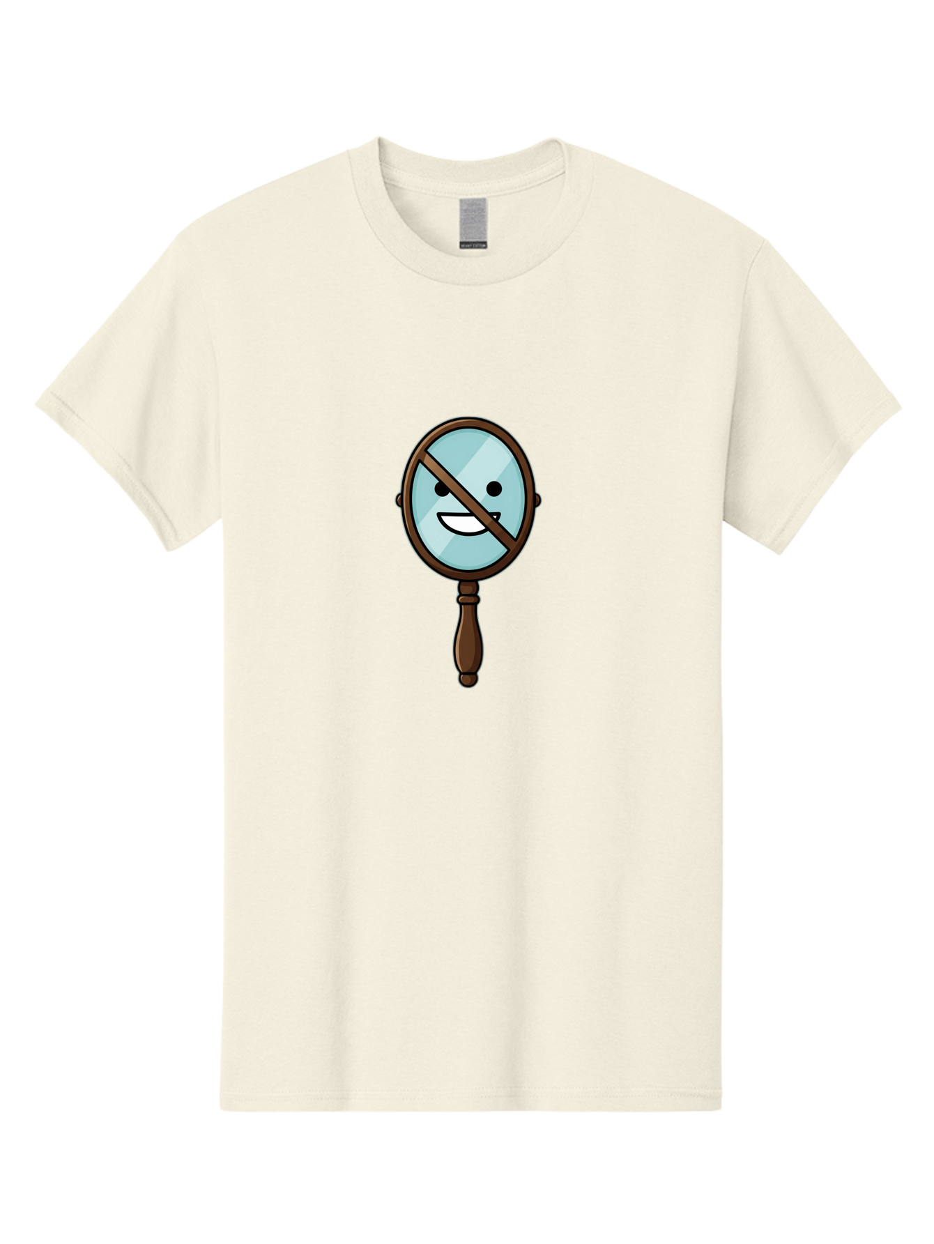 Smiling-Face-On-Hand-Mirror Men'S Graphic Tee, 100% Cotton, Comfortable Casual Summer Wear, Machine Washable, Vintage Camera, Old Camera, Antique Camera, Black Camera, Classic Photography, Photography Equipment, Nostalgic Device, Film Camera, Ban537