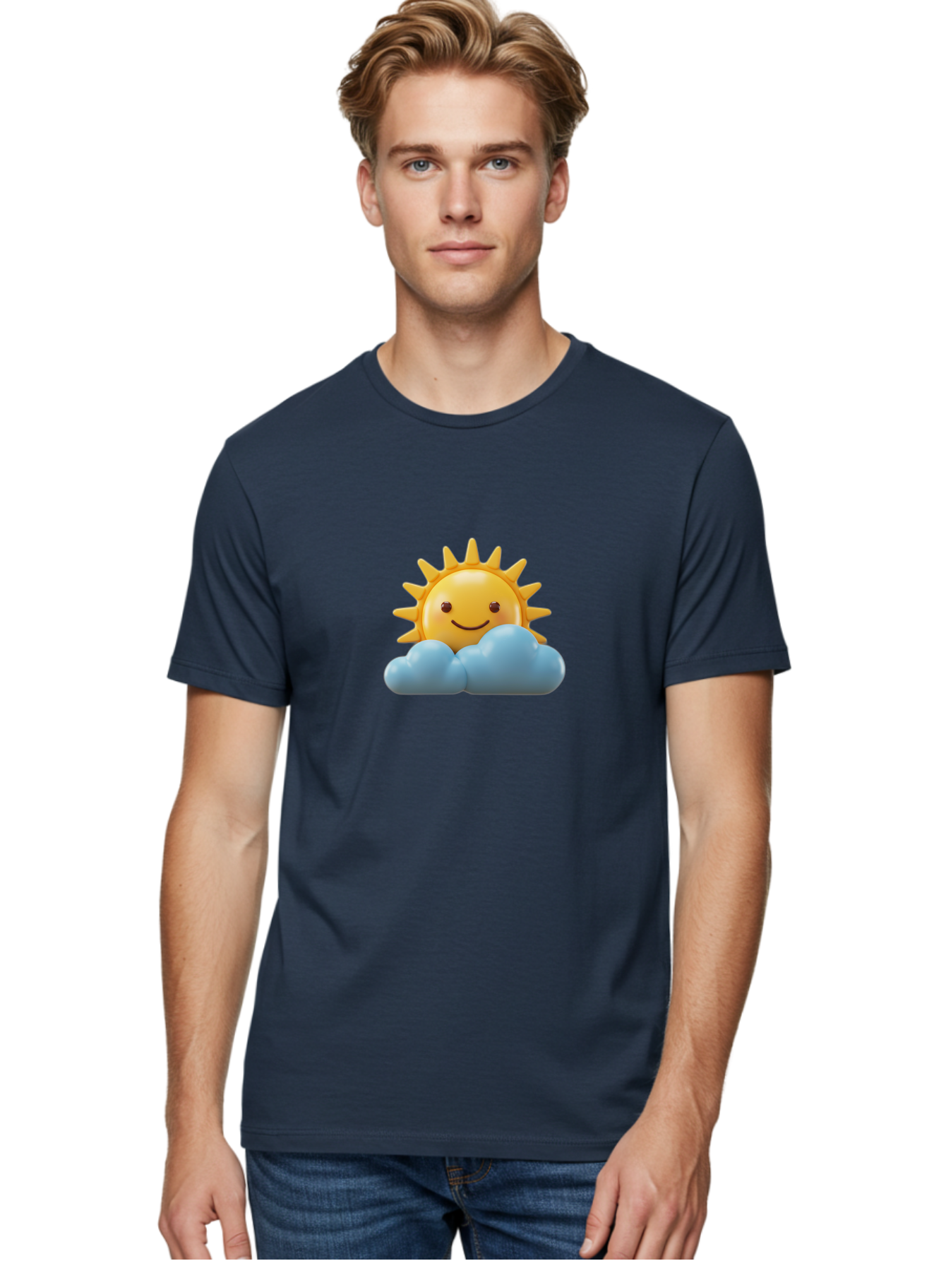 Smiling-Sun-Behind-Clouds Men'S Graphic Tee, 100% Cotton, Comfortable Casual Summer Wear, Machine Washable, Vintage Camera, Old Camera, Antique Camera, Black Camera, Classic Photography, Photography Equipment, Nostalgic Device, Film Camera, Ban544
