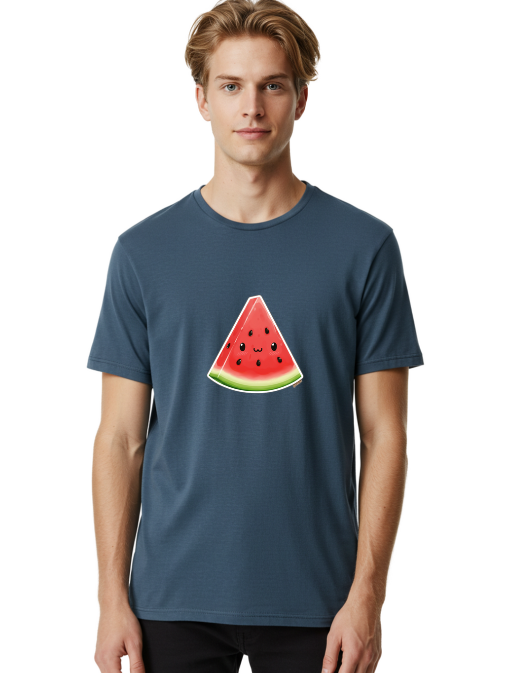 Smiling-Watermelon-Slice Men'S Graphic Tee, 100% Cotton, Comfortable Casual Summer Wear, Machine Washable, Vintage Camera, Old Camera, Antique Camera, Black Camera, Classic Photography, Photography Equipment, Nostalgic Device, Film Camera, Ban548