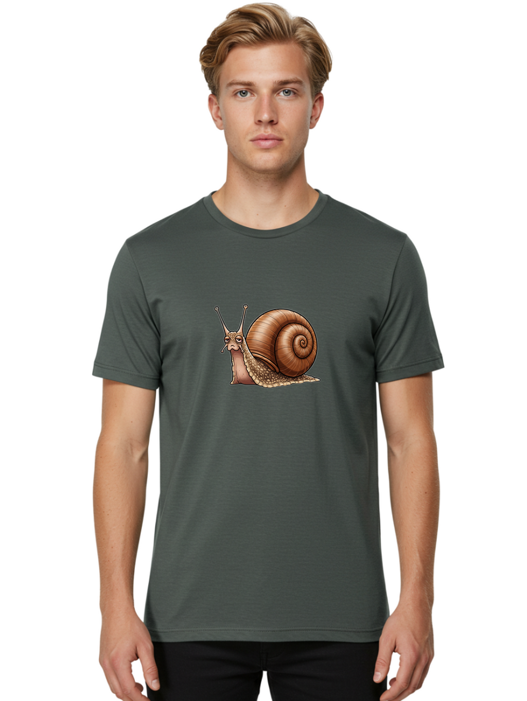 Snail-1 Men'S Graphic Tee, 100% Cotton, Comfortable Casual Summer Wear, Machine Washable, Vintage Camera, Old Camera, Antique Camera, Black Camera, Classic Photography, Photography Equipment, Nostalgic Device, Film Camera, Camera Art Ban549