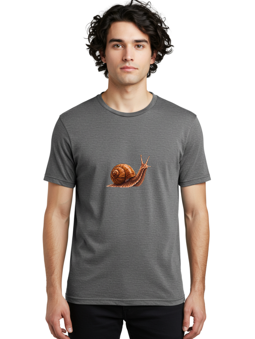 Snail-3 Men'S Graphic Tee, 100% Cotton, Comfortable Casual Summer Wear, Machine Washable, Vintage Camera, Old Camera, Antique Camera, Black Camera, Classic Photography, Photography Equipment, Nostalgic Device, Film Camera, Camera Art Ban551